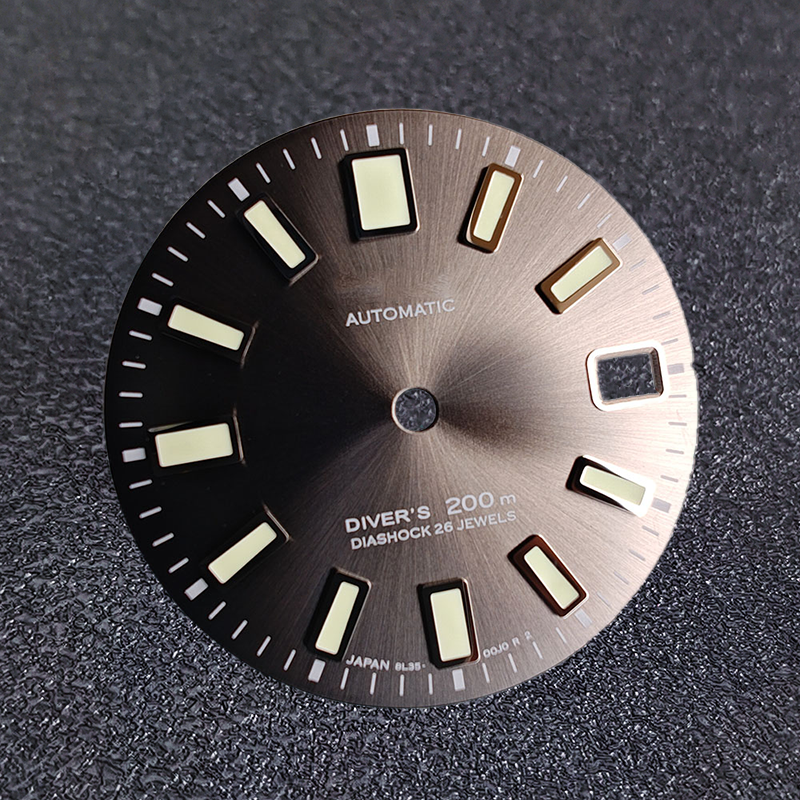 62MAS Diver Dial for Seiko Mod Sunburst Grey