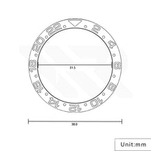 Lade das Bild in den Galerie-Viewer, GMT 24 Saphirglas-Lünetteneinsatz mit vollständiger Leuchtmasse für SKX/SRPD – Schwarz/Grün