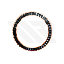 Lade das Bild in den Galerie-Viewer, Schwarze Zirkonia-Lünette für SKX / SRPD: Roségold