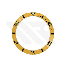 Lade das Bild in den Galerie-Viewer, SUB Keramik-Lünetteneinsatz mit abgeschrägter Kante für SKX/SRPD – Gelb/Schwarz