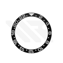 Lade das Bild in den Galerie-Viewer, Leuchtender, abgeschrägter Keramik-Lünetteneinsatz GMT-24 für SKX/SRPD – Schwarz