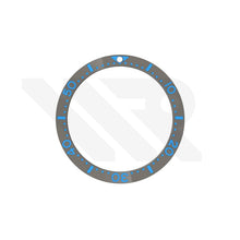 Lade das Bild in den Galerie-Viewer, Seiko Style Diver Keramik-Flachlünetteneinsatz für SKX / SRPD - Grau-Blau