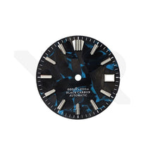 Lade das Bild in den Galerie-Viewer, Carbonfaser-Zifferblatt für Seiko Mod: Silberne GS-Indizes