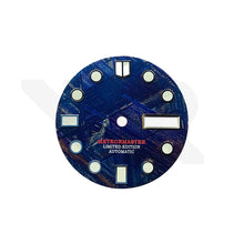 Lade das Bild in den Galerie-Viewer, Blaues Meteoriten-Zifferblatt mit Tages- und Datumsanzeige für Seiko Mod - Marine Master Style