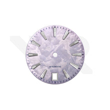 Lade das Bild in den Galerie-Viewer, GS Shunbun Style Lavendelrosa Zifferblatt für Seiko Mod: Silberne GS Style Indizes mit Datumsanzeige bei 6 Uhr