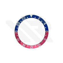 Lade das Bild in den Galerie-Viewer, Vintage GMT-Stil Aluminium-Lünetteneinsatz mit abgeschrägter Kante für SKX007 /SRPD - Pepsi