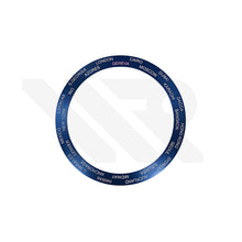 Lade das Bild in den Galerie-Viewer, Weltzeit-Lünetteneinsatz aus Aluminium mit abgeschrägter Kante für SKX007 /SRPD – Blau