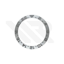 Lade das Bild in den Galerie-Viewer, YM Style GMT-24 Keramik-Lünetteneinsatz mit abgeschrägter Kante für SKX/SRPD: Silber