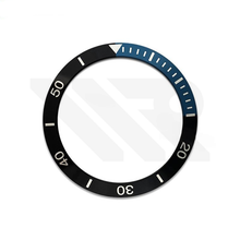 Lade das Bild in den Galerie-Viewer, Frogman Aluminium-Lünetteneinsatz mit abgeschrägter Kante für SKX/SRPD – Blau/Schwarz