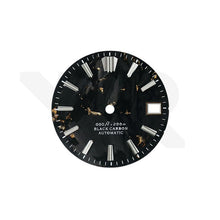 Lade das Bild in den Galerie-Viewer, Zifferblatt aus roségoldener Folie und Kohlefaser für Seiko Modell: Silberne GS-Indizes