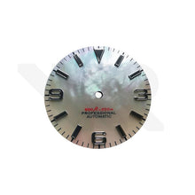 Charger l'image dans la galerie, Field Watch Dial for Seiko Mod: Mother of Pearl with Black Luminous Indices