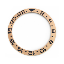 Lade das Bild in den Galerie-Viewer, GMT-24 Keramik-Lünetteneinsatz mit abgeschrägter Kante für SKX/SRPD – Mattroségold