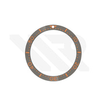 Lade das Bild in den Galerie-Viewer, Seiko Style Diver Keramik-Flachlünetteneinsatz für SKX / SRPD - Grau-Orange