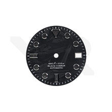 Charger l'image dans la galerie, Carbon Fiber Dial for Seiko Mod - GS Style Indices Black Luminous
