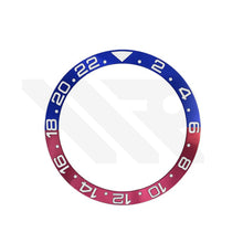 Lade das Bild in den Galerie-Viewer, Leuchtender, abgeschrägter Keramik-Lünetteneinsatz GMT-24 für SKX/SRPD - Pepsi