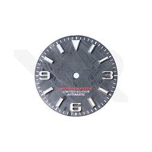 Lade das Bild in den Galerie-Viewer, Schwarzes Meteoriten-Zifferblatt für Seiko Mod - Explorer-Stil