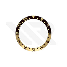 Lade das Bild in den Galerie-Viewer, Vintage GMT-Stil Aluminium-Lünetteneinsatz mit abgeschrägter Kante für SKX007 /SRPD - Black Root Beer