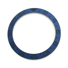 Lade das Bild in den Galerie-Viewer, GMT-24 Keramik-Lünetteneinsatz mit abgeschrägter Kante für SKX/SRPD – Mattmarineblau