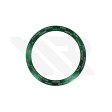 Lade das Bild in den Galerie-Viewer, Weltzeit-Lünetteneinsatz aus Aluminium mit abgeschrägter Kante für SKX007 /SRPD – Grün