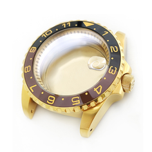 Cargar imagen en el visor de la galería, GMT Oyster Style Brushed Case Set for Seiko SKX / SRPD Mod: Gold