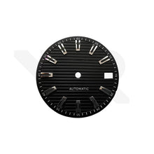 Charger l'image dans la galerie, Black Stripe Dial for Seiko Mod: GS Style Indices with Black Luminous