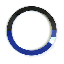 Lade das Bild in den Galerie-Viewer, Schlichter, abgeschrägter Keramik-Lünetteneinsatz für SKX/SRPD – Schwarz/Blau