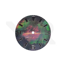 Charger l'image dans la galerie, Field Watch Dial for Seiko Mod: Black MOP with Black Luminous Indices