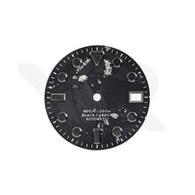 Charger l'image dans la galerie, Silver Foil Carbon Fiber Dial for Seiko Mod - GS Style Indices Black Luminous