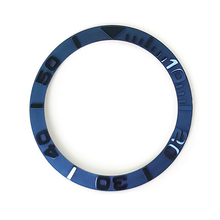 Lade das Bild in den Galerie-Viewer, YM Keramik-Lünetteneinsatz mit abgeschrägter Kante für SKX/SRPD – Marineblau
