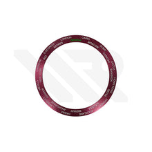 Lade das Bild in den Galerie-Viewer, Aluminium-Lünetteneinsatz mit abgeschrägter Öffnung für Weltzeituhr für SKX007 /SRPD – Rot