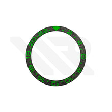 Lade das Bild in den Galerie-Viewer, Keramik-Lünetteneinsatz mit Carbon-Grain-Optik für SKX007 / SKX009 / SRPD – Schwarz/Grün