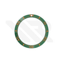 Lade das Bild in den Galerie-Viewer, Seiko Style Diver Keramik-Flachlünetteneinsatz für SKX / SRPD - Grün-Orange