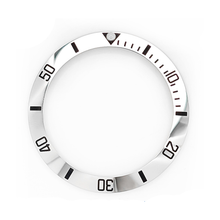 Lade das Bild in den Galerie-Viewer, Keramik-Lünetteneinsatz im Sub-Style-Design für SKX/SRPD – Silber/Schwarz