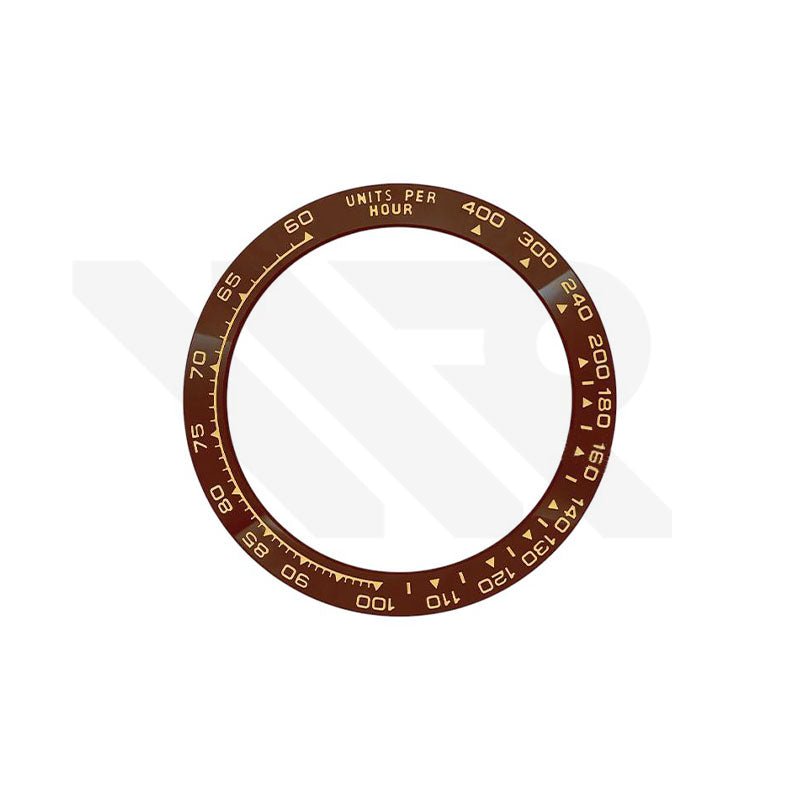 Daytona Style Replacement Ceramic Bezel Insert for 116500: Brown/Gold