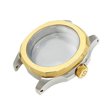 Afbeelding in Gallery-weergave laden, Nautilus Brushed Case Set for Seiko Mod: Two-Tone Silver Gold