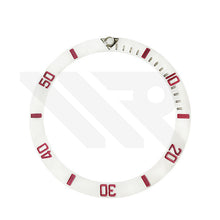 Afbeelding in Gallery-weergave laden, Carbon Fiber Sloped Bezel Inserts for SKX/SRPD - Sub Style (White/Red)