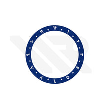 Lade das Bild in den Galerie-Viewer, Vollständig leuchtende arabische Ziffern, abgeschrägte Aluminium-Lünetteneinlage für SKX/SRPD – Blau