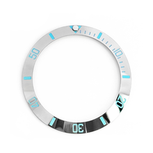 Carica l'immagine nel visualizzatore di Gallery, Sub Style Ceramic Sloped Bezel Insert for SKX/SRPD - Silver/Light Blue