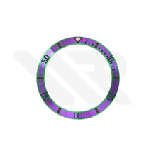 Lade das Bild in den Galerie-Viewer, SUB Keramik-Lünetteneinsatz mit abgeschrägter Kante für SKX/SRPD – Farbverlauf Lila