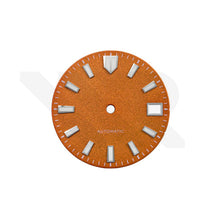 Load image into Gallery viewer, Frosted Finishing Dial for Seiko Mod: Seiko GMT Diver Style Burnt Orange