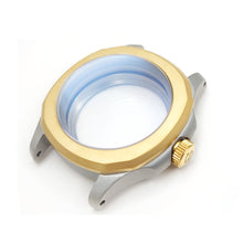 Afbeelding in Gallery-weergave laden, Nautilus Sandblasted Case Set for Seiko Mod: Two-Tone Silver Gold