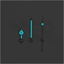 Lade das Bild in den Galerie-Viewer, Mercedes-Uhrenzeiger für Seiko-Modell: Gold, Blau, Leuchtzeiger