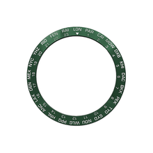 Lade das Bild in den Galerie-Viewer, Keramiklünette mit Weltzeit-GMT-Einsatz für SKX/SRPD – Grün/Weiß