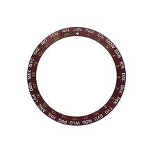 Lade das Bild in den Galerie-Viewer, Weltzeit-GMT-Lünetteneinsatz aus Keramik mit abgeschrägter Kante für SKX/SRPD – Kaffee/Gold