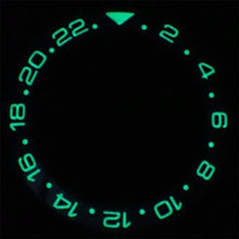 Lade das Bild in den Galerie-Viewer, Leuchtende, abgeschrägte Keramiklünette GMT-24 für SKX/SRPD - Batman