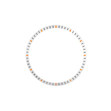 Cargar imagen en el visor de la galería, SKX / SRPD Chapter Ring: Metallic White With Orange Markers