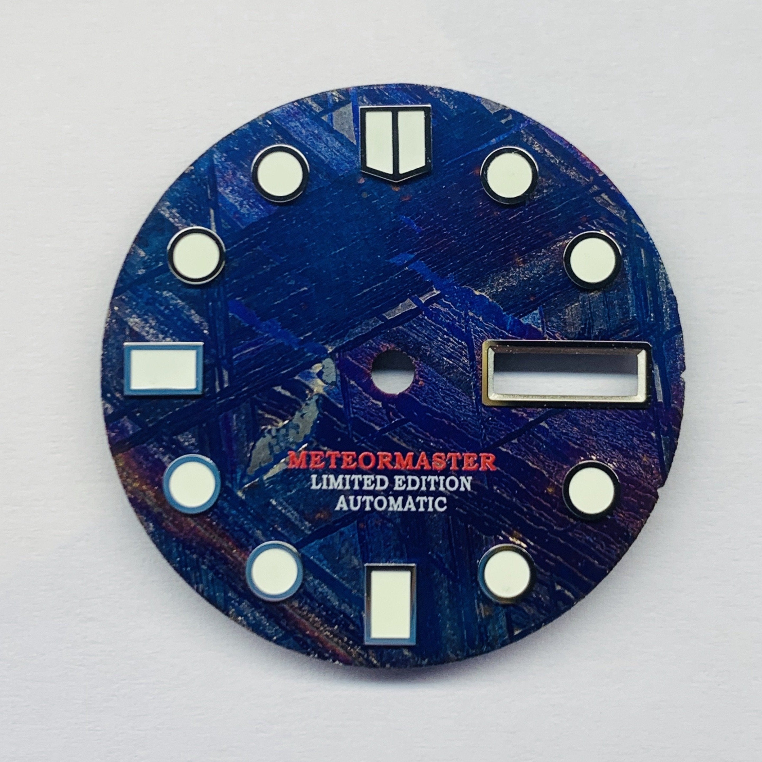 Blue Meteorite Day date Dial for Seiko Mod WR Accessories