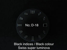 Load image into Gallery viewer, Matte Black Day-date Dial for Seiko Mod
