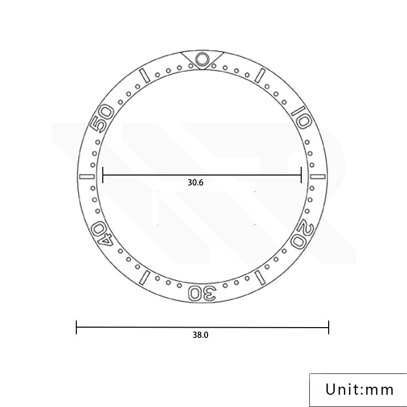 Sub Style Ceramic Sloped Bezel Insert for SKX/SRPD: Green-Blue