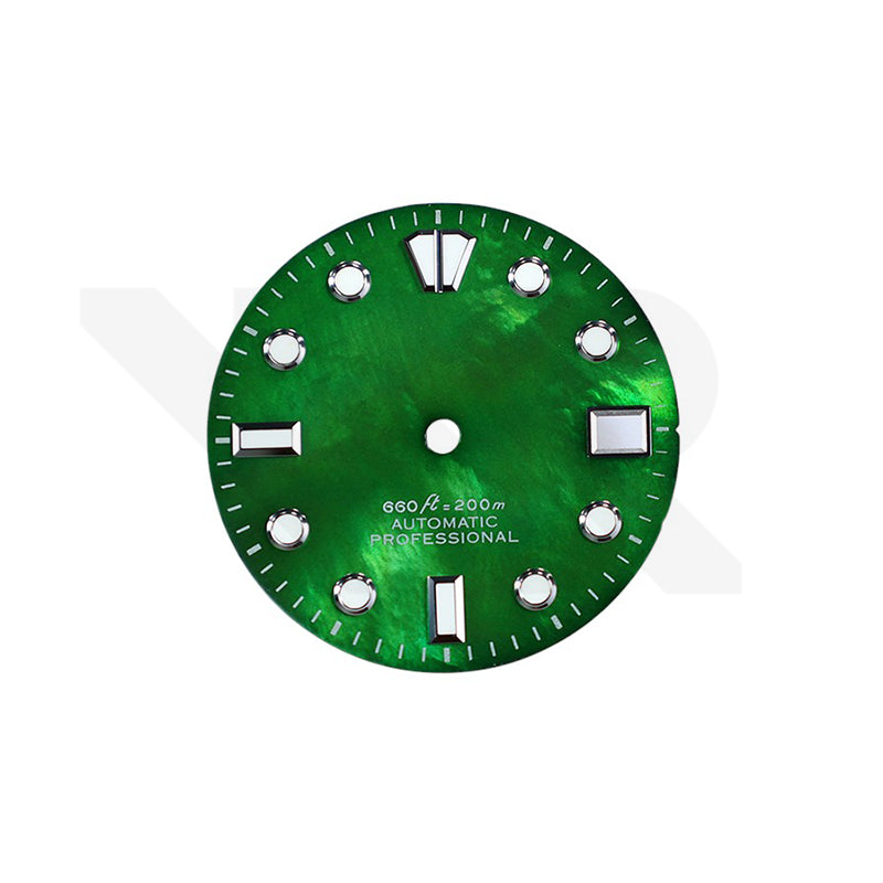 Mother of Pearl GS Indices Dial for Seiko Mod: Green
